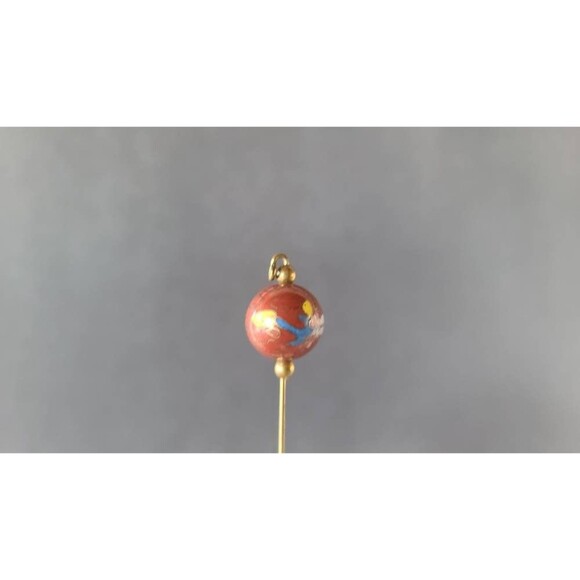 Cloisonne Floral Stick Pin - Picture 6 of 10